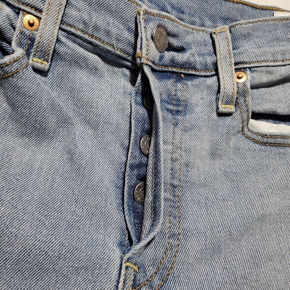 Levis Jeans Women's 28 Blue Wedgie Fit Ankle Denim Button Fly - Picture 5 of 12